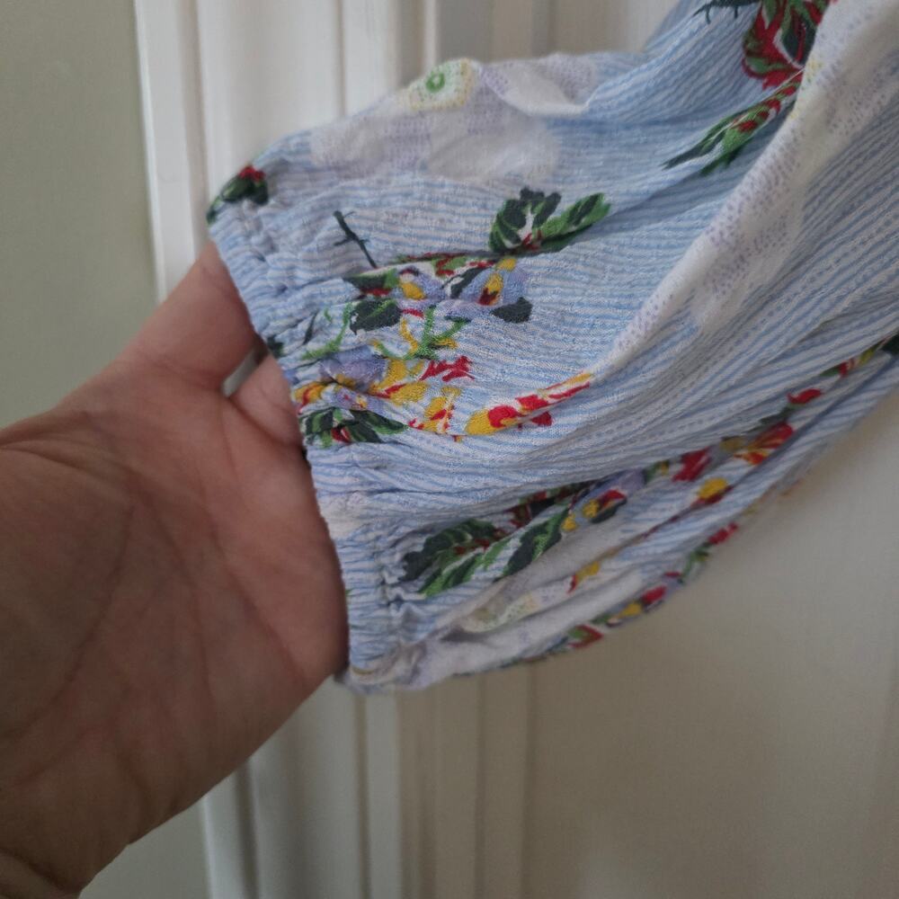 Maeve by Anthropologie Long-sleeved Boho Floral Blouse size 4 - Picture 3 of 8